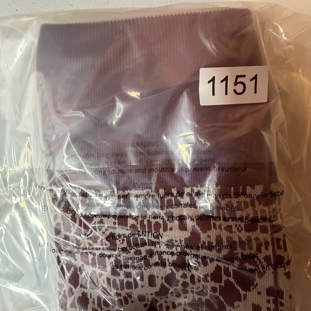 Fabletics Leggings Women XS Excellent Burgundy Geometric Seamless High Rise - Picture 9 of 9